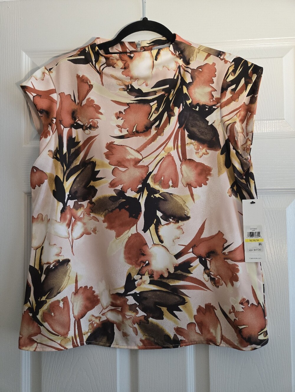 Calvin Klein Cap-Sleeve Blouse